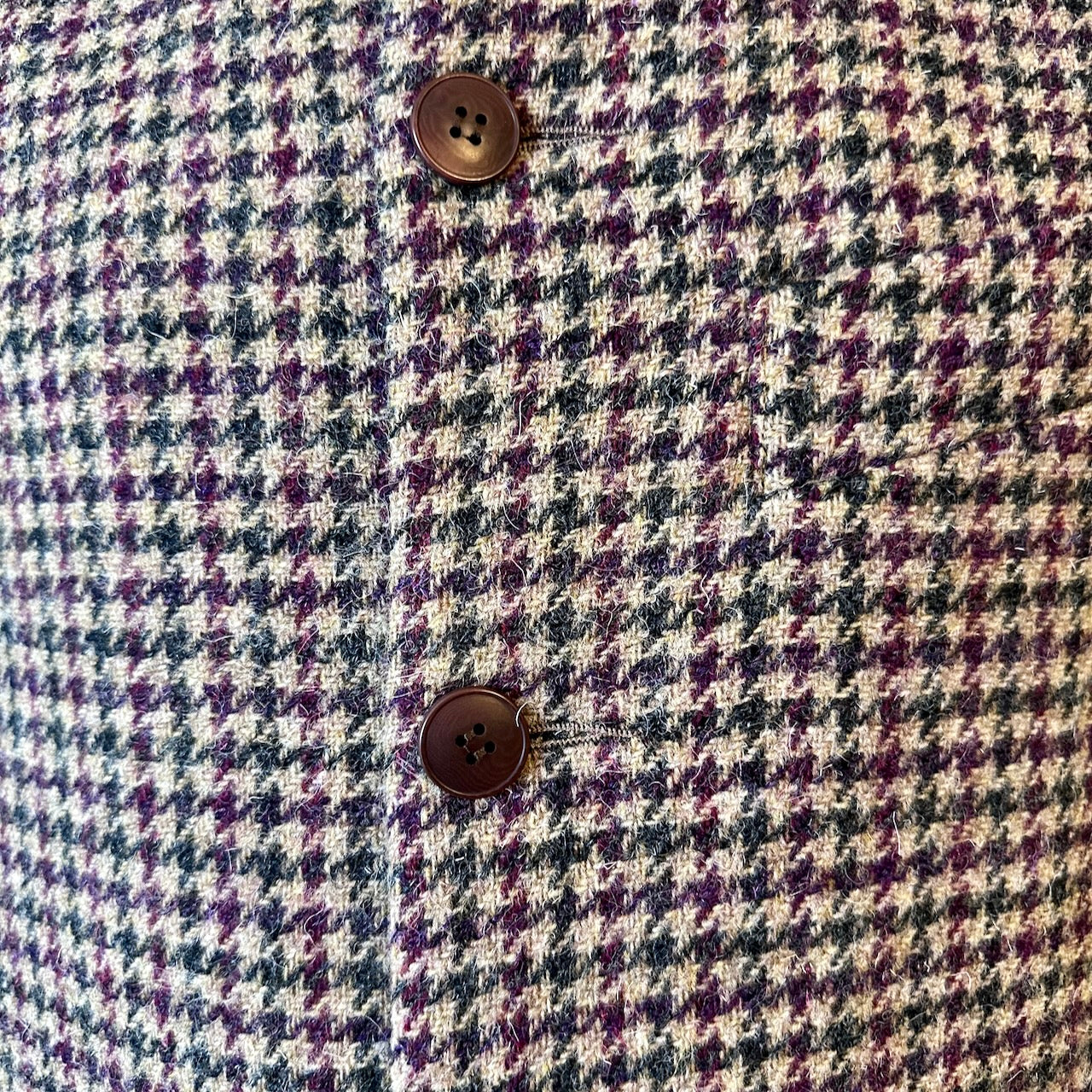 Tailored Cut Waistcoat in Camel Check Lovat Tweed