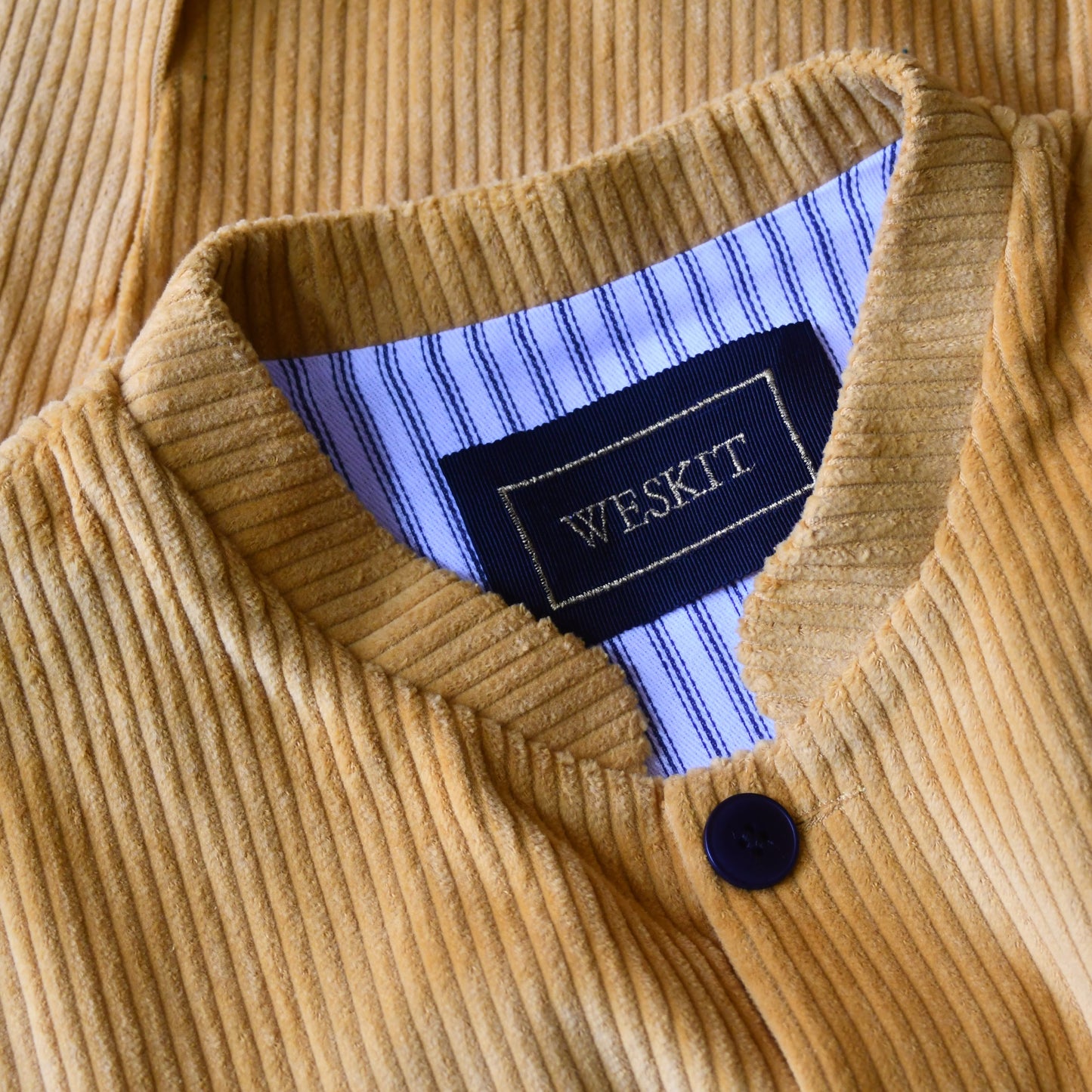 38" Tailored Cut Waistcoat in Ochre Corduroy