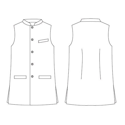 38" Tailored Cut Waistcoat in Khaki Silk Matka