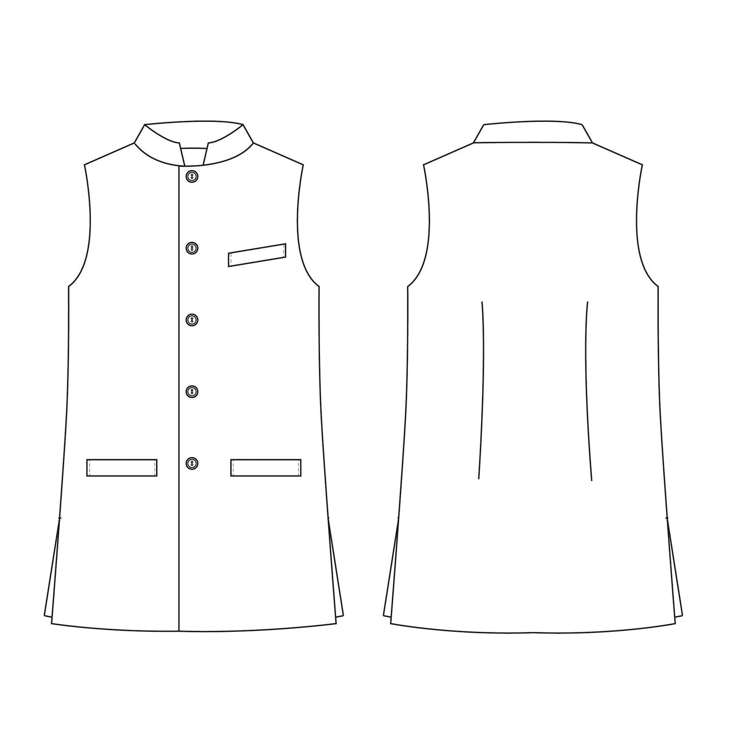 Tailored Cut Waistcoat in Khaki Moleskin