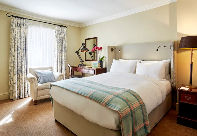 The Angel Hotel Abergavenny. Shot showing Double Bedroom.