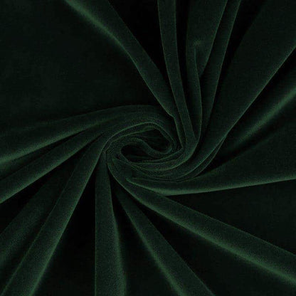 Bespoke Bottle Green Pure Cotton Velvet Nehru Style Gilet - Fabric Close up.