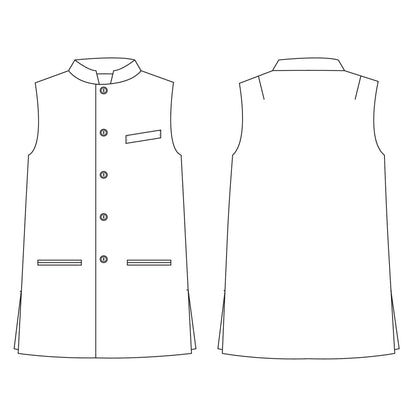 46" Classic Cut Waistcoat in Dark Navy Velvet