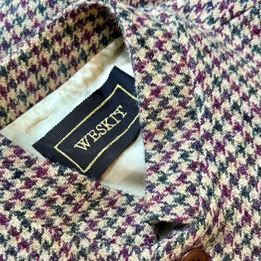 Tailored Cut Waistcoat in Camel Check Lovat Tweed