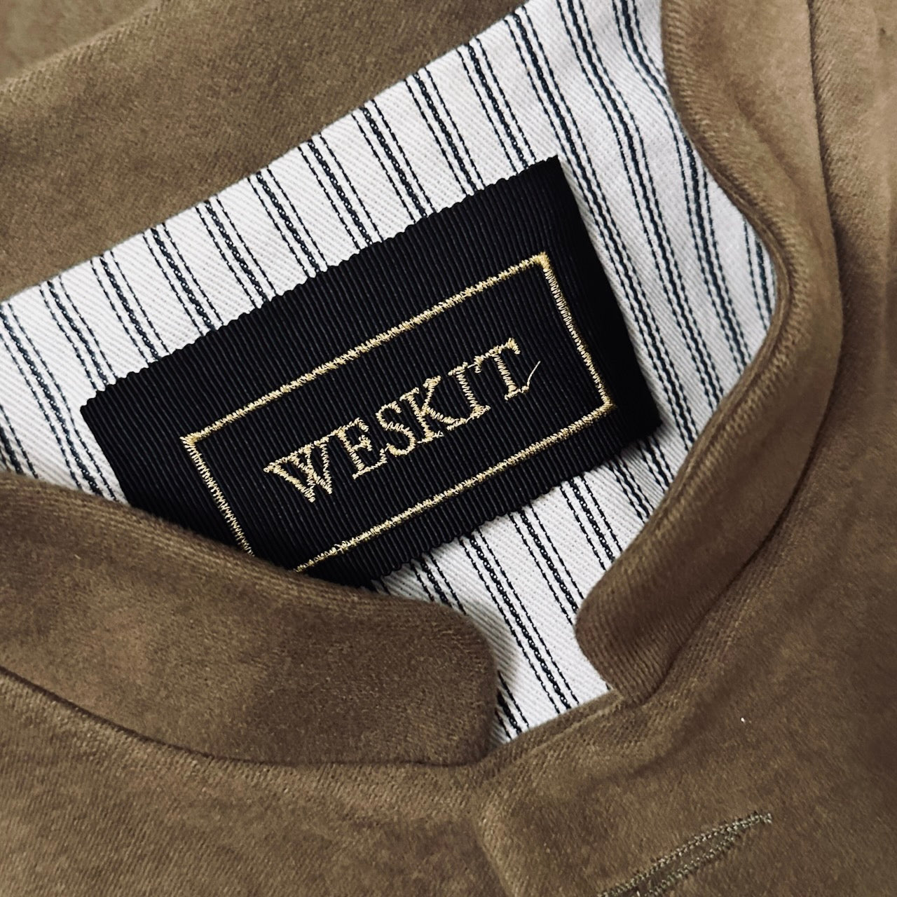 42" Classic Cut Waistcoat in Khaki Moleskin