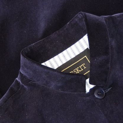 38" Tailored Cut Waistcoat in Dark Navy Velvet