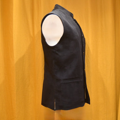 Classic Cut Waistcoat in Dark Navy Moleskin