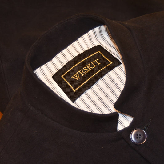 Classic Cut Waistcoat in Dark Navy Moleskin