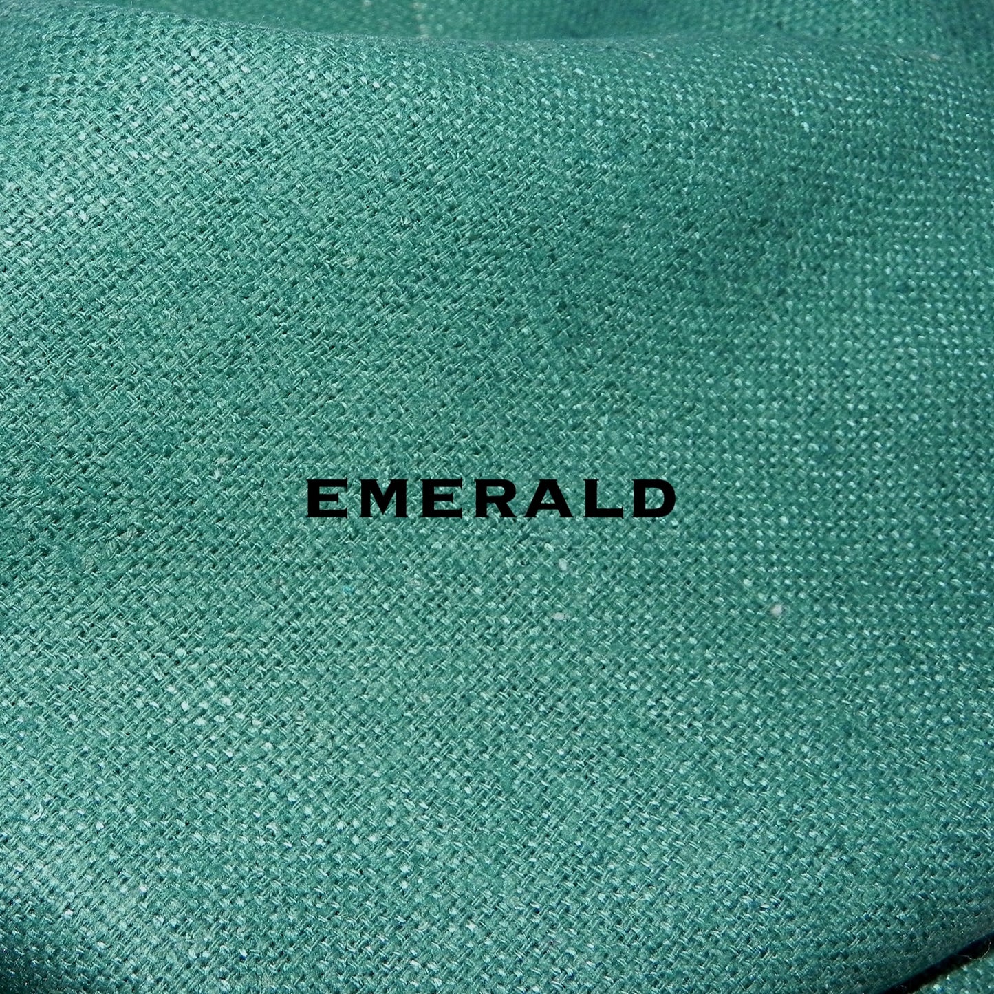 Bespoke Emerald Green Coloured Summer weight Silk Matka Nehru Style Gilet - Fabric Close up.