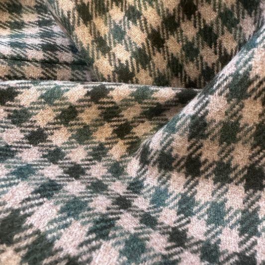 Classic Cut Waistcoat in Fox Brothers Green Gunclub Check Flannel
