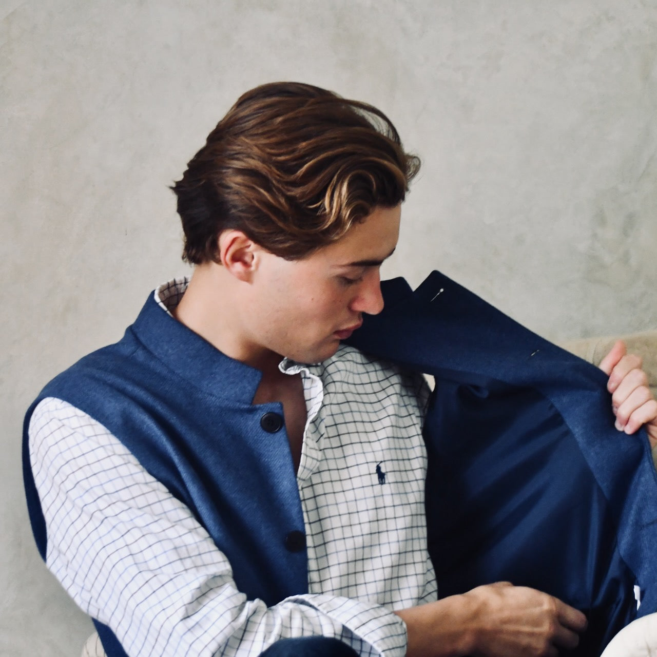 Tailored Cut French Blue Merino Flannel