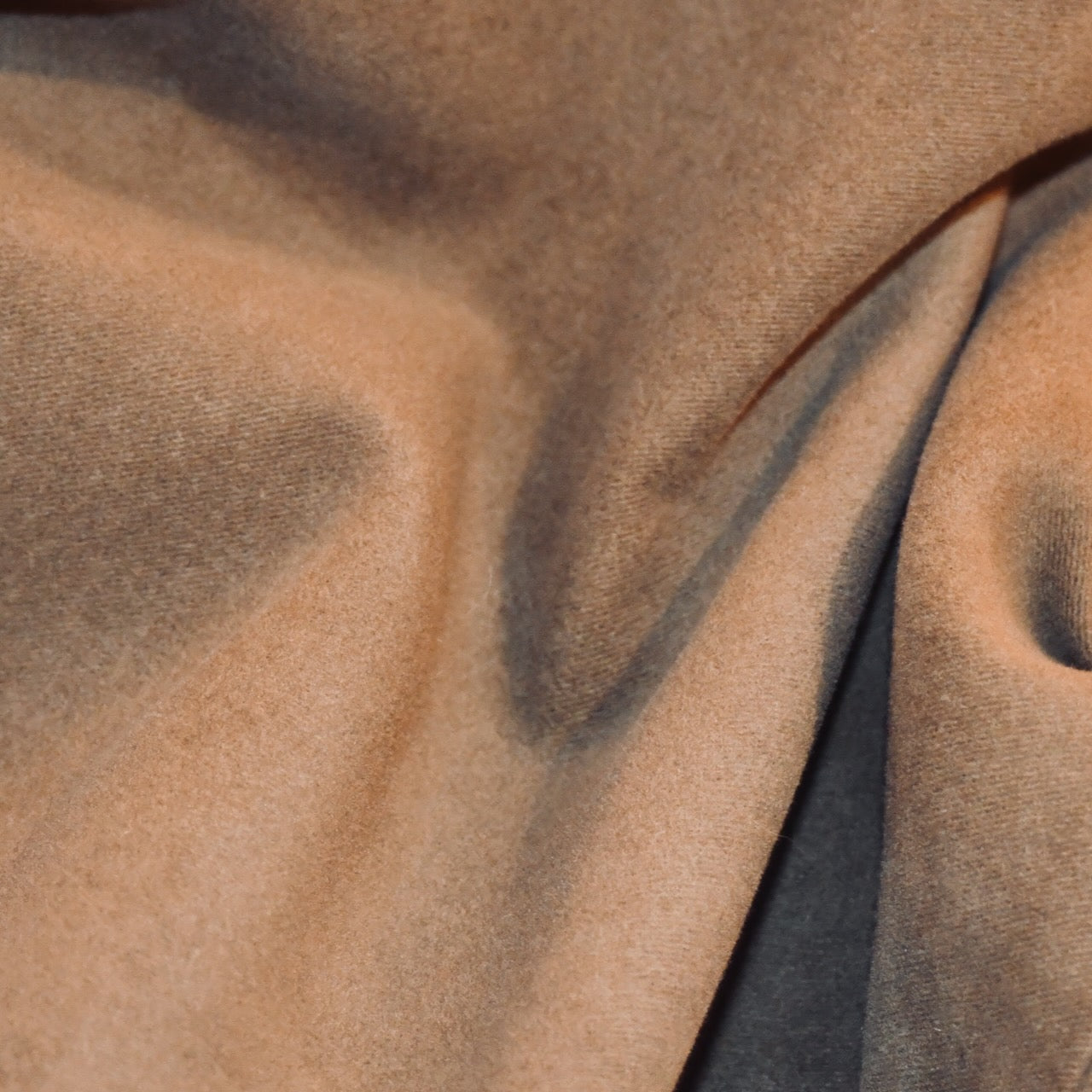 Bespoke Khaki Moleskin Nehru Style Gilet - Fabric Close up.