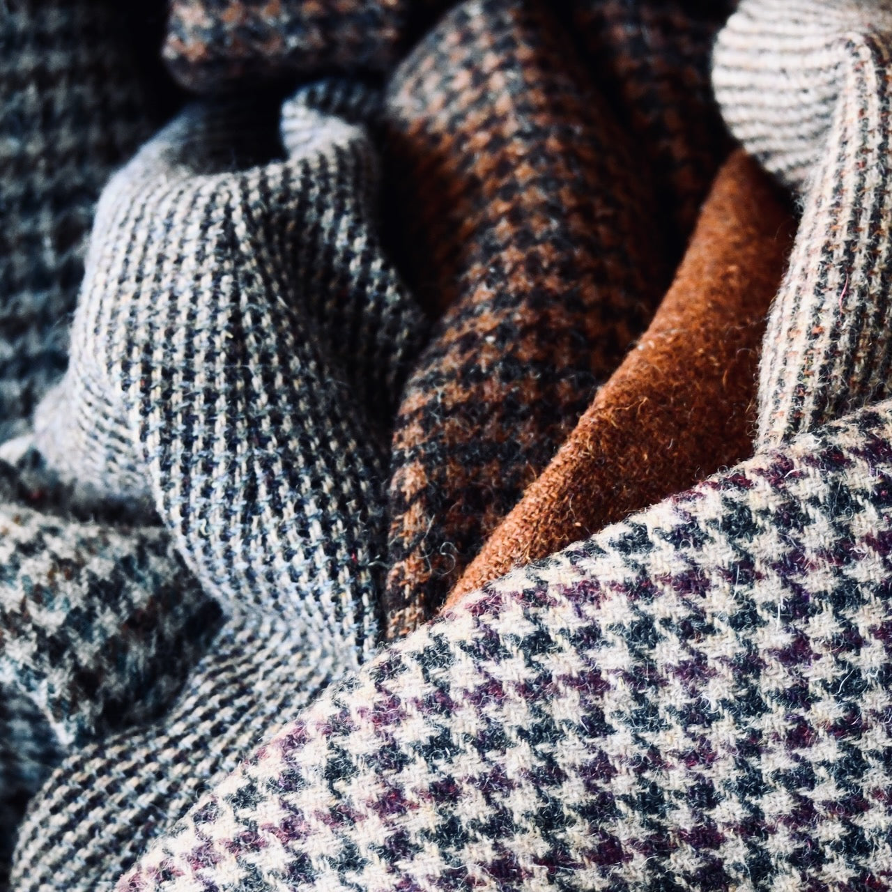 Lovat Tweed Tweeds. Woven in Hawick for Weskit Gilets. Entirely made in Great Britain.