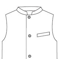 Low Nehru Collar Sketch For Bespoke Weskit Gilet.
Made by Hand in London.
Entirely made in Great Britain.