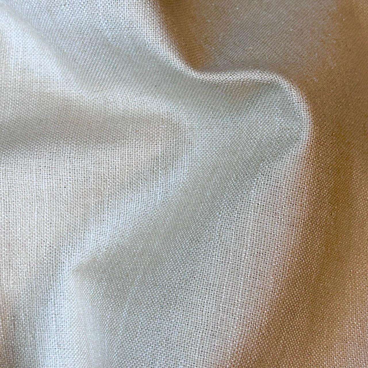 Bespoke Cream Coloured Summer weight Silk Matka Nehru Style Gilet - Fabric Close up.