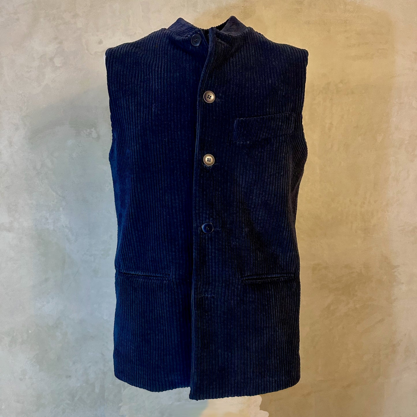 42" Classic Cut Waistcoat in Navy Corduroy