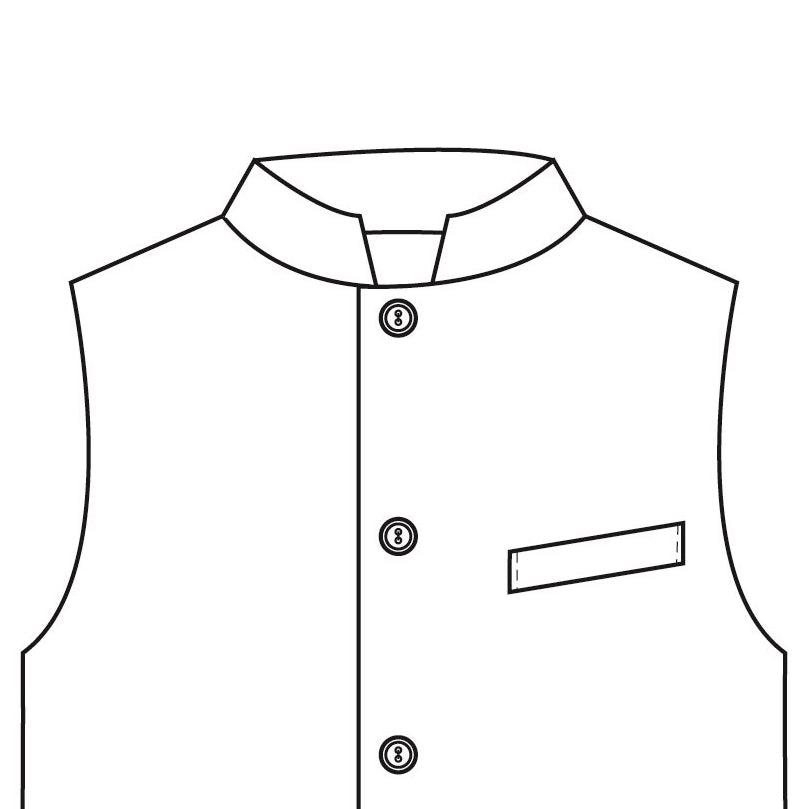 Nehru Collar For Bespoke Weskit Gilet.
Made by Hand in London.
Entirely made in Great Britain.