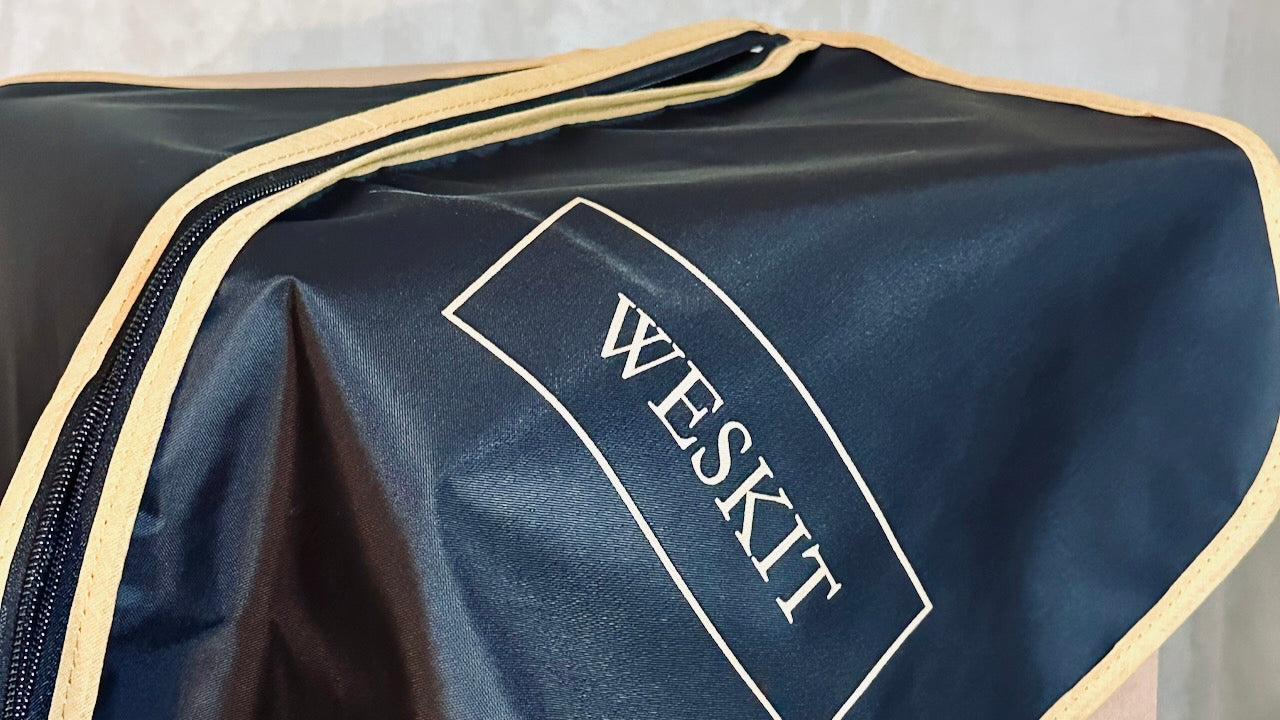 Suit Carrier for Weskit Gilets. Made in the Midlands. Gilets, Handmade in London.