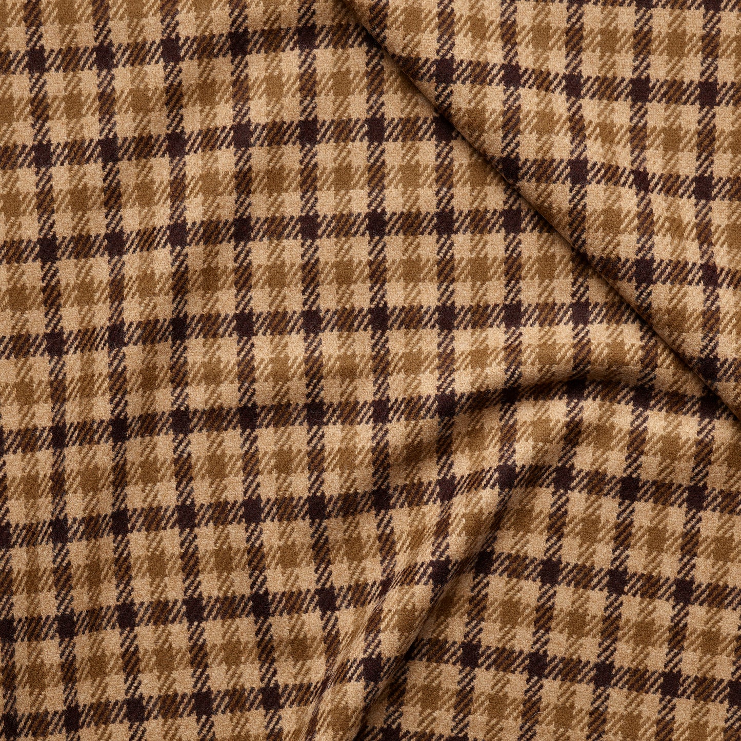Tailored Cut Waistcoat in Fox Brothers Brown Gunclub Check Flannel