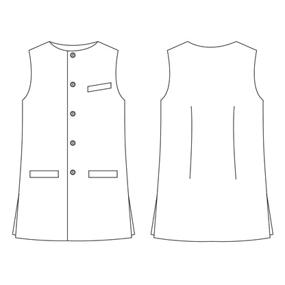 36" Tailored Cut Waistcoat in Khaki Silk Matka