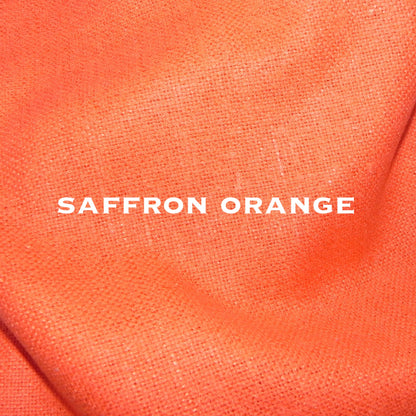 Bespoke Orange Coloured Summer weight Silk Matka Nehru Style Gilet - Fabric Close up.