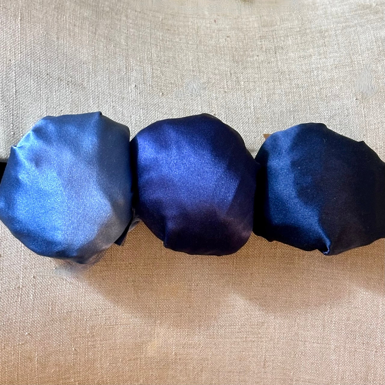 Pure Silk Linings in Darker Blue Shades for Bespoke  Weskit gilets. Handmade in London.