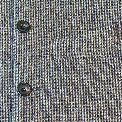 Classic Cut Waistcoat in Small Blue Lovat Check
