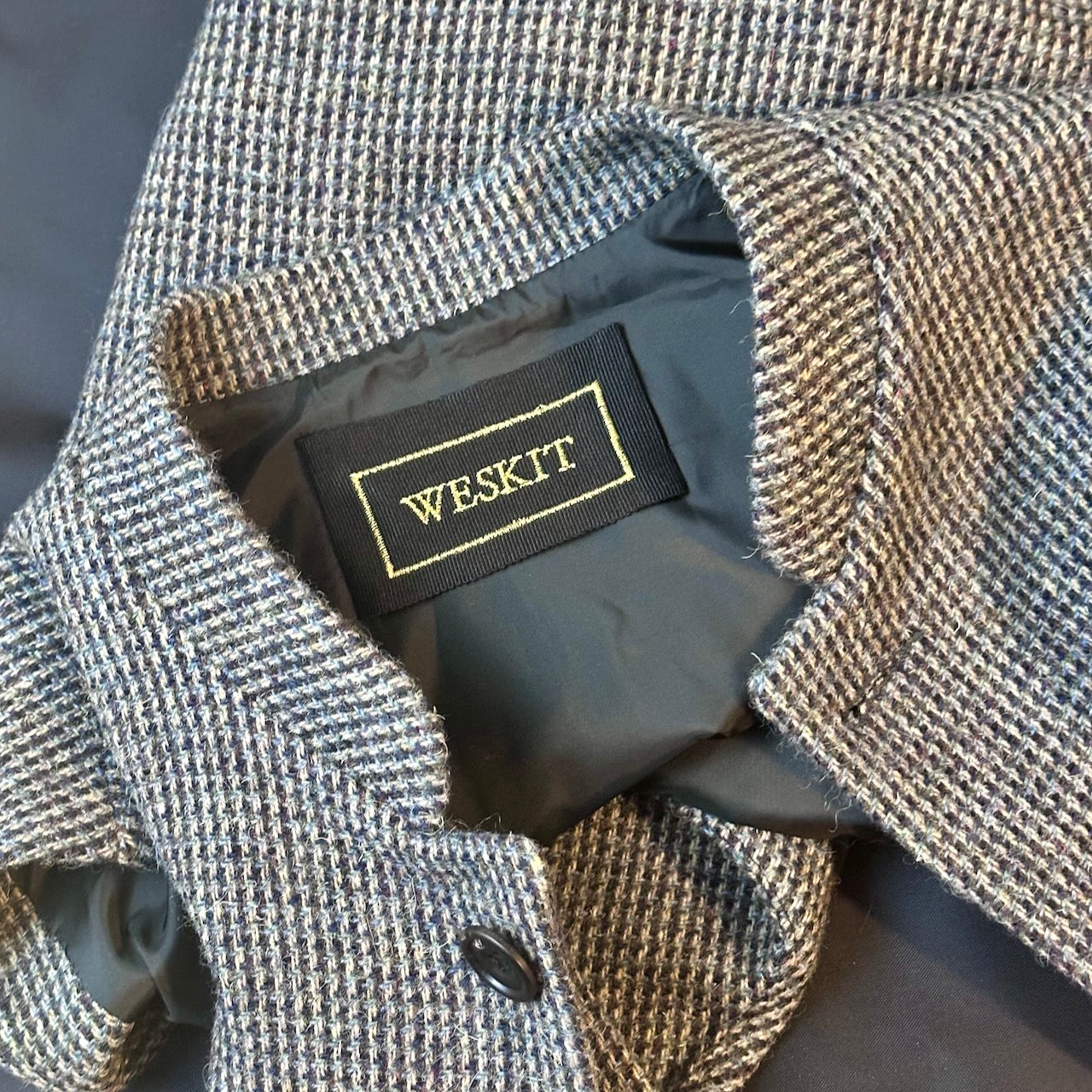 Classic Cut Waistcoat in Small Blue Lovat Check