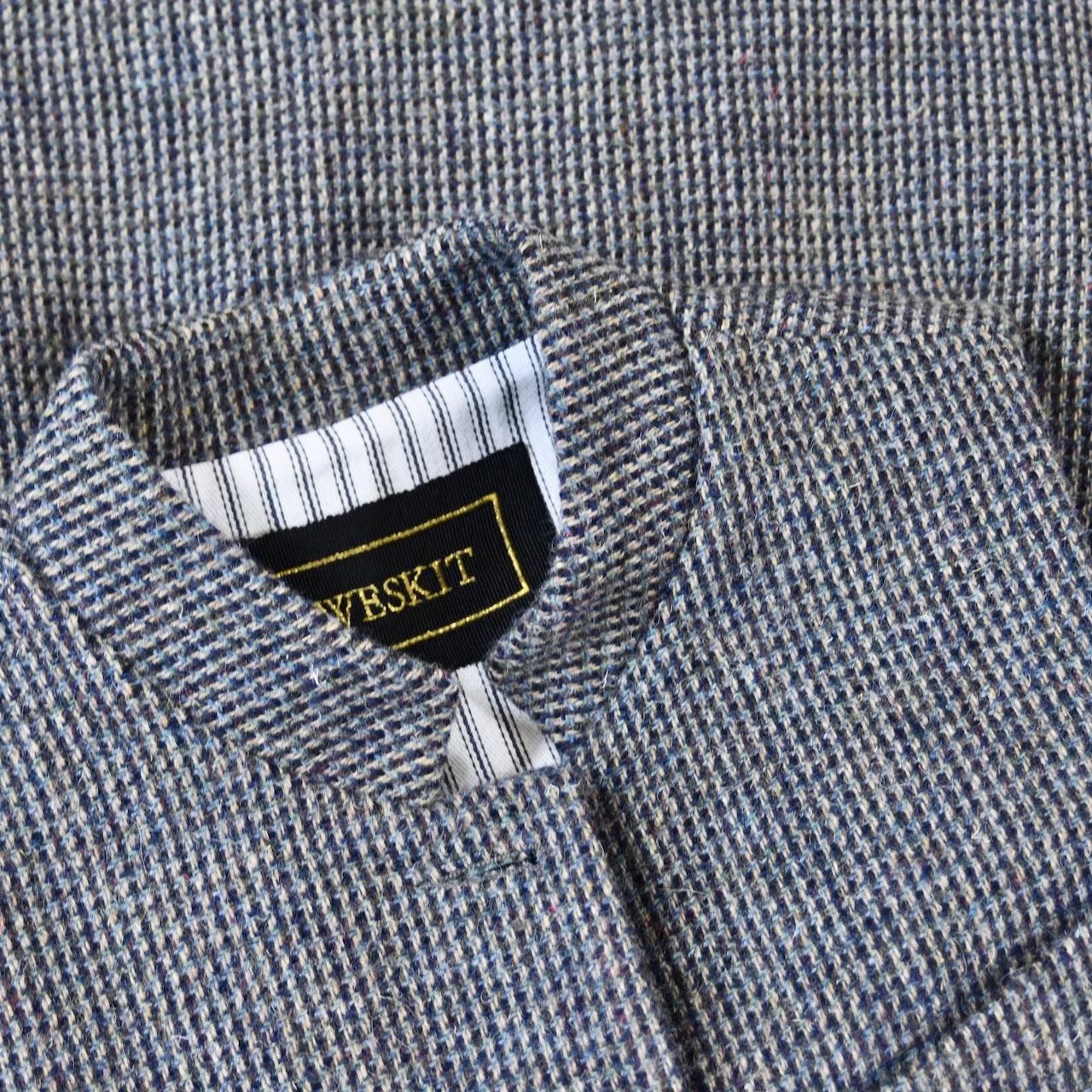 Classic Cut Waistcoat in Small Blue Lovat Check