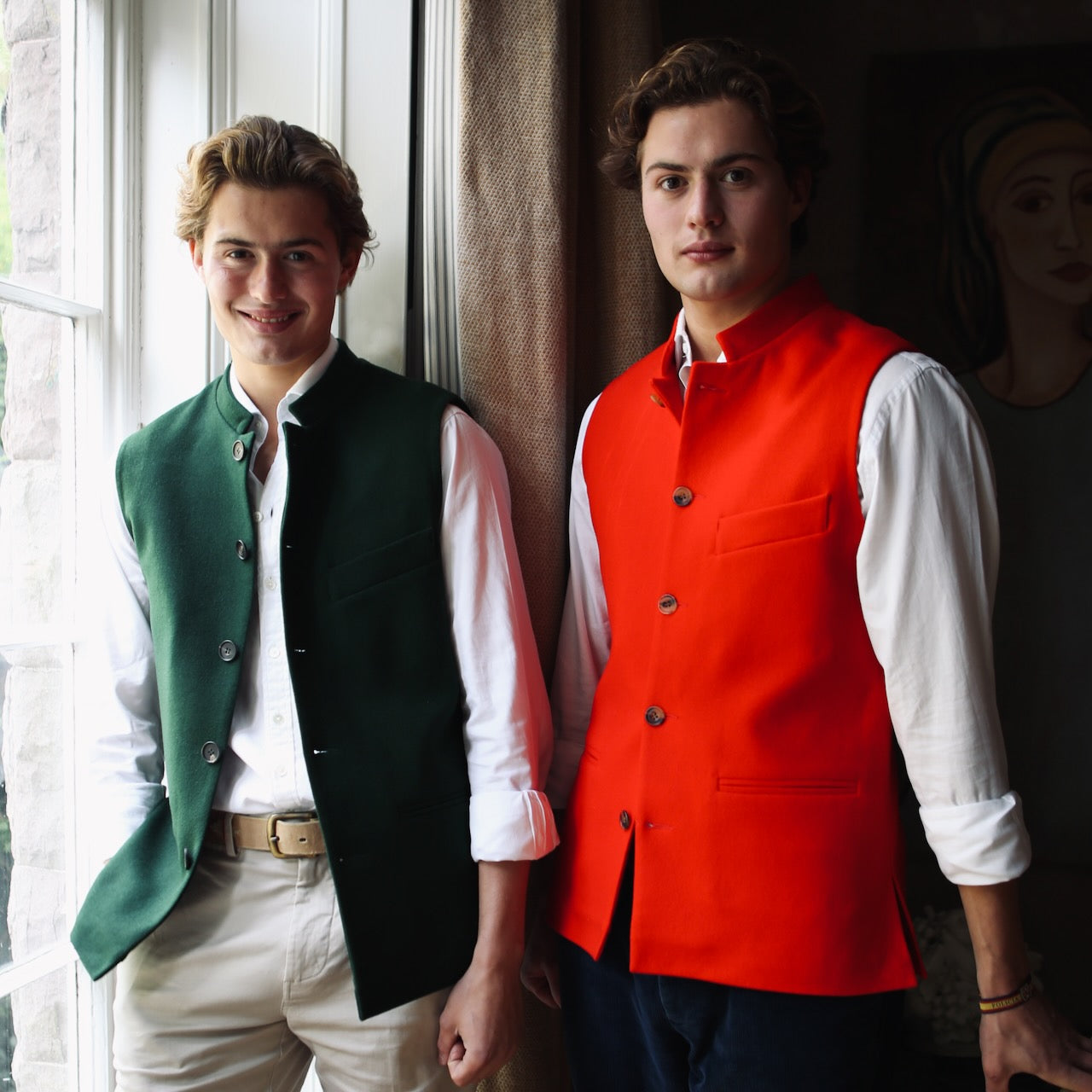 Pure Merino Flannel Gilets. Woven in Yorkshire. Hand cut, made and finished in London. Entirely made in the British Isles.