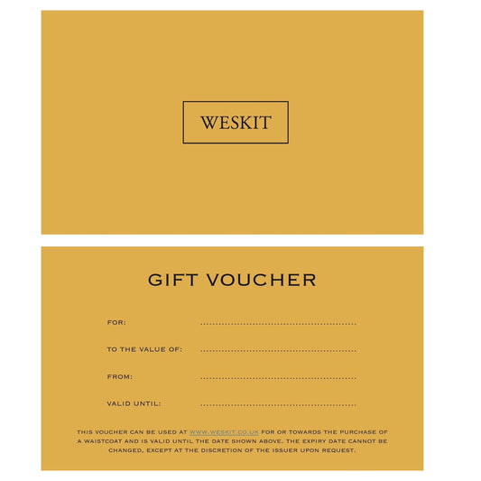 Digital Gift Voucher for Weskit Gilet. Gift Sent with private message.